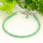 3mm Green Aventurine Anklet with clasp and a cute dangle.
