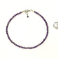 4mm Amethyst Crystal Choker Necklace beside a dime.