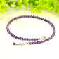 Close up of 4mm Amethyst Crystal Choker Necklace.