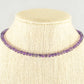 Close up of 4mm Amethyst Crystal Choker Necklace.
