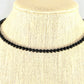 4mm Black Obsidian Crystal Choker Necklace displayed on a bust.