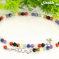 Close up of 4mm Chakra Gemstone Choker Necklace.