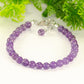6mm Amethyst Anklet with clasp and a dangle.