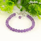 6mm Amethyst Crystal Bracelet with clasp and a dangle.