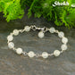 6mm Green Jade Link Anklet for women.