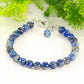6mm Lapis Lazuli Beaded Anklet with clasp.