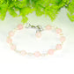 6mm Rose Quartz Link Bracelet with clasp.