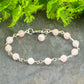 6mm Rose Quartz Link Bracelet for women.