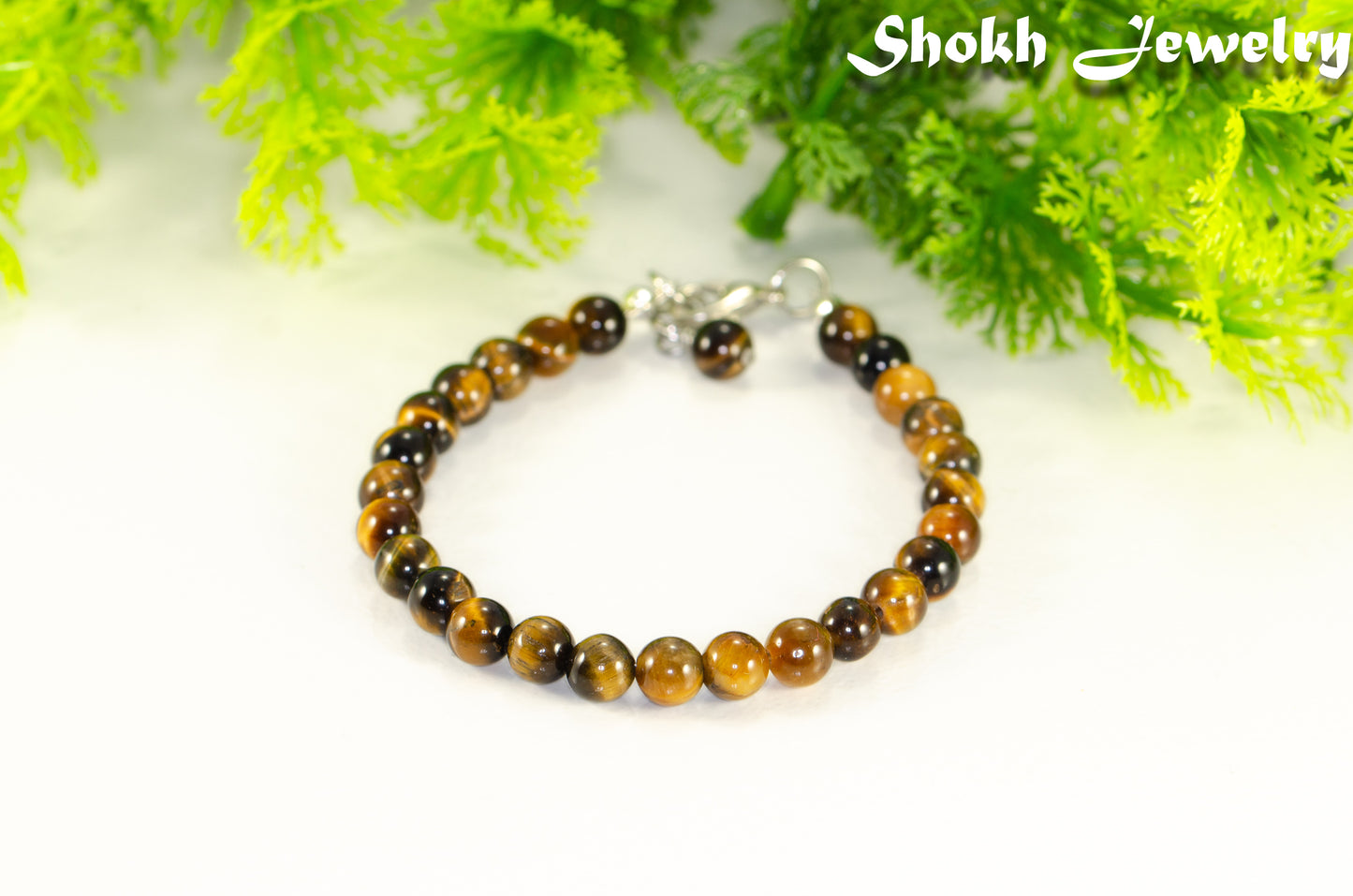 6mm Tiger's Eye Beaded Bracelet for women/men.