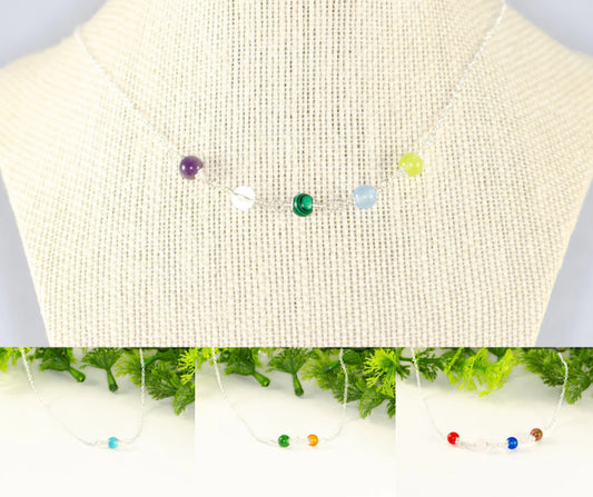 Custom Family Birthstone Choker Necklace, Personalized Gift for Women