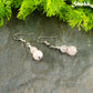 Small Rose Quartz Earrings.
