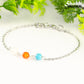 Custom Family Birthstone Anklet with 3 gemstones
