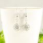 Close up of 12mm Rhinestone Disco Ball Earrings.