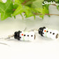 Snowman Glass Bead Earrings.
