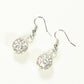 Top view of 12mm Rhinestone Disco Ball Earrings.