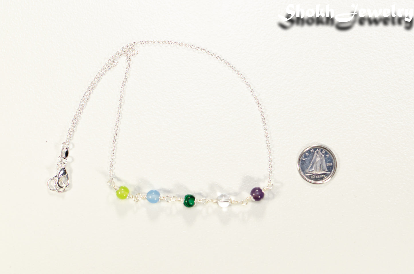 Custom Family Birthstone Choker Necklace, Personalized Gift for Women