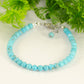 4mm Turquoise Anklet with Clasp, December Birthstone Jewelry
