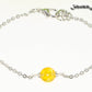 Close up of 8mm Citrine and Chain Anklet.