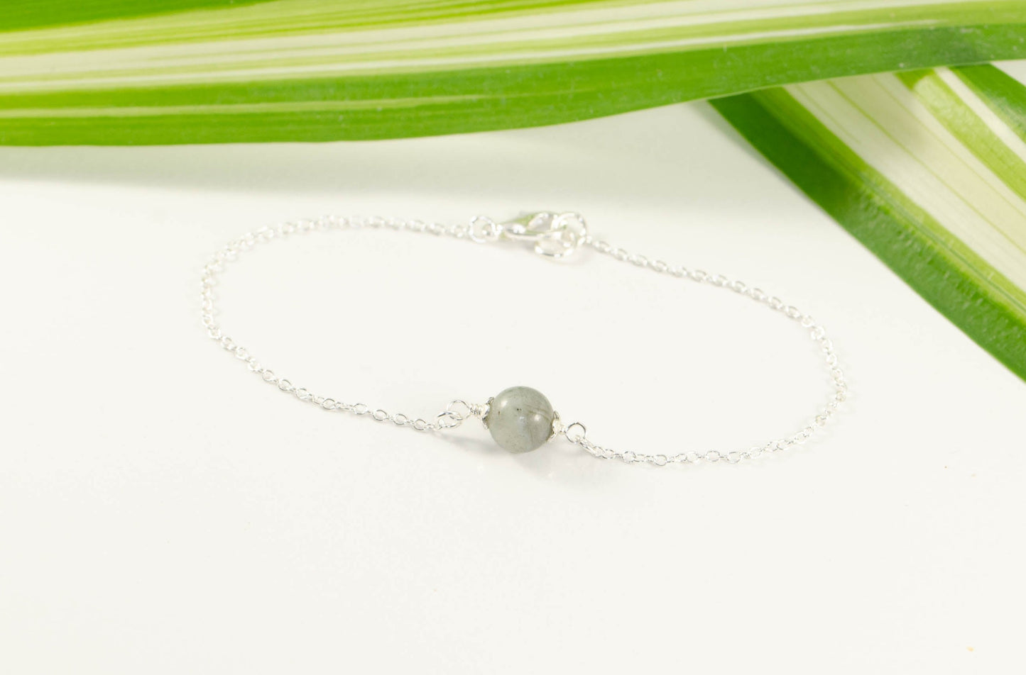 Minimal Labradorite Bracelet.