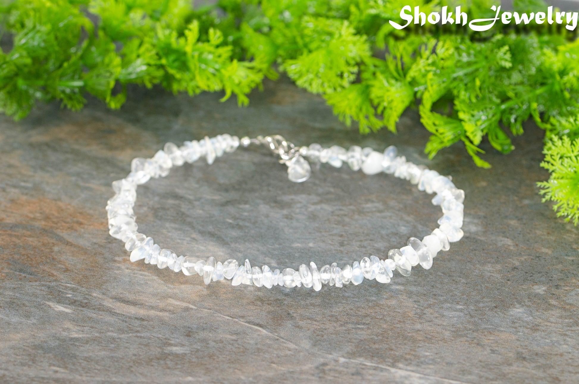 Natural Opal Crystal Chip Choker Necklace