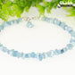 Natural Aquamarine Crystal Chip Choker Necklace