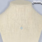 Dainty Aquamarine Choker Necklace on a bust