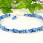 Natural Blue Quartzite Crystal Chip Choker Necklace