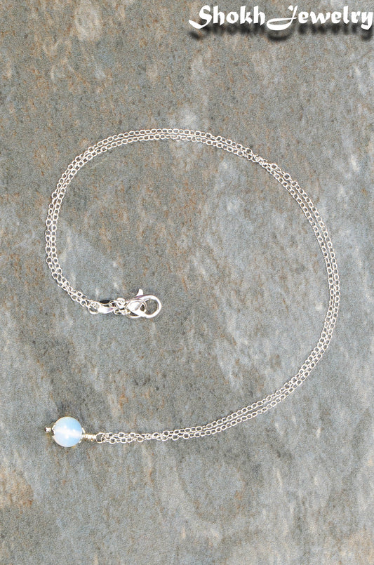 Dainty White Opal Choker Necklace