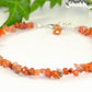 Close up of Natural Carnelian Crystal Chip Choker Necklace