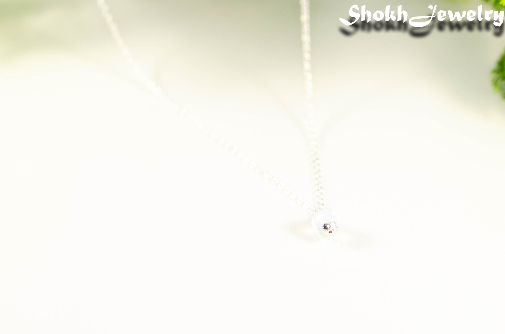 Dainty White Opal Choker Necklace